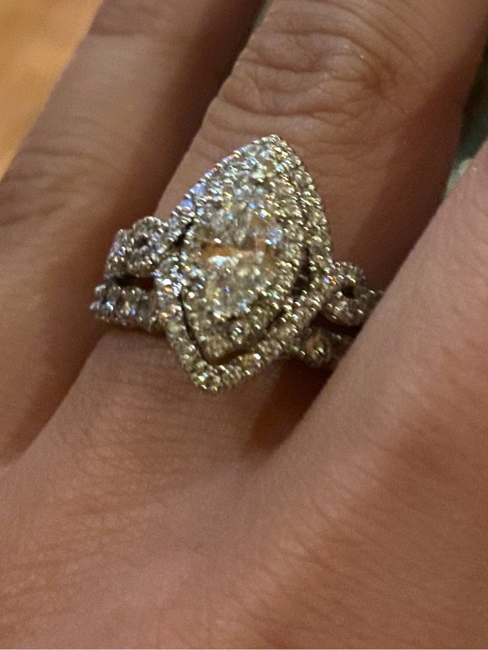 Vera Wang Love Collection Marquise Engagement Ring - Picture 8 of 8